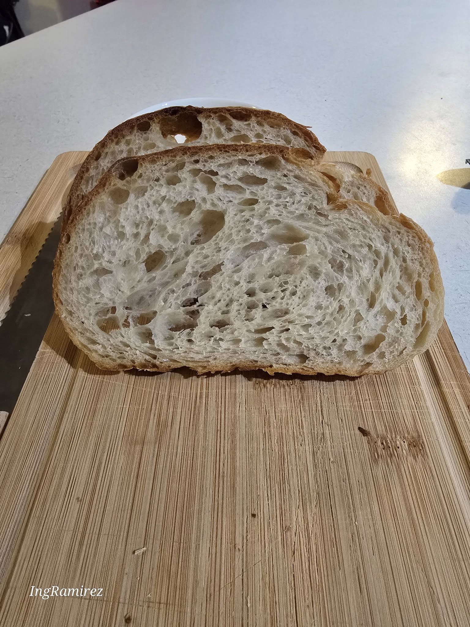 Open crumb sourdough